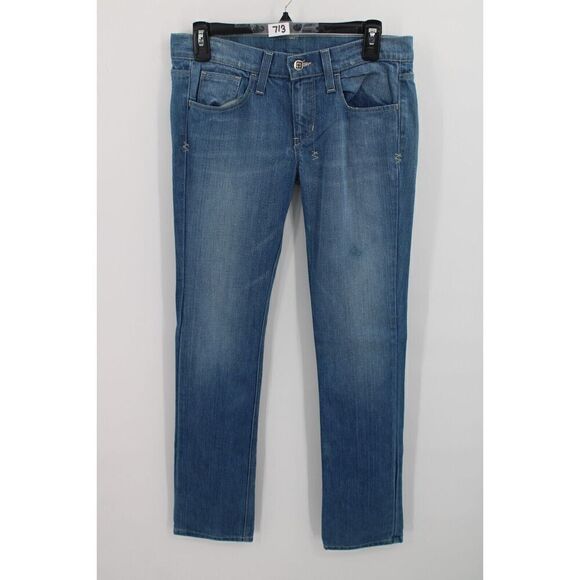 Ksubi Womens Jeans W28 L32.5 Scooter Stretch Mid Indigo Straight Jean NWOT - Picture 1 of 8